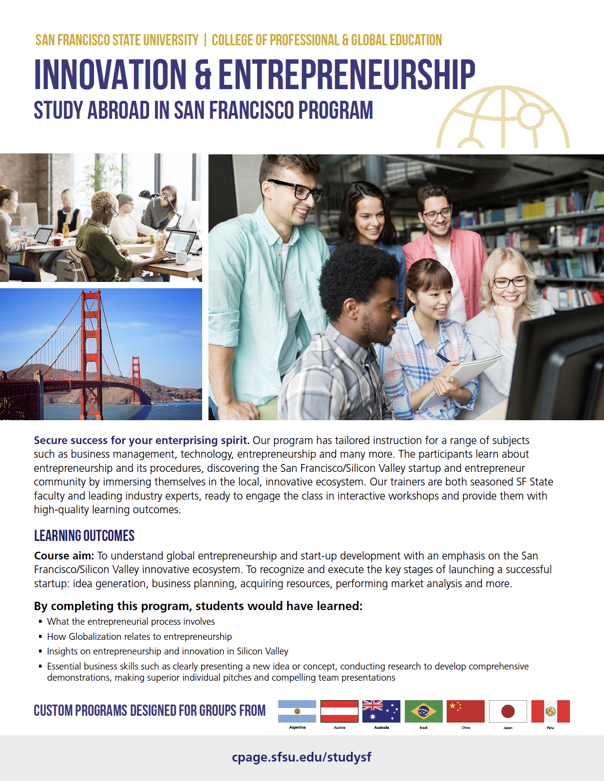 Study Abroad in San Francisco Brochure Cover