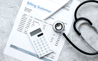 Medical bill with calculator