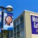Welcome Gators sign and banner that says SF State is where I found my purpose