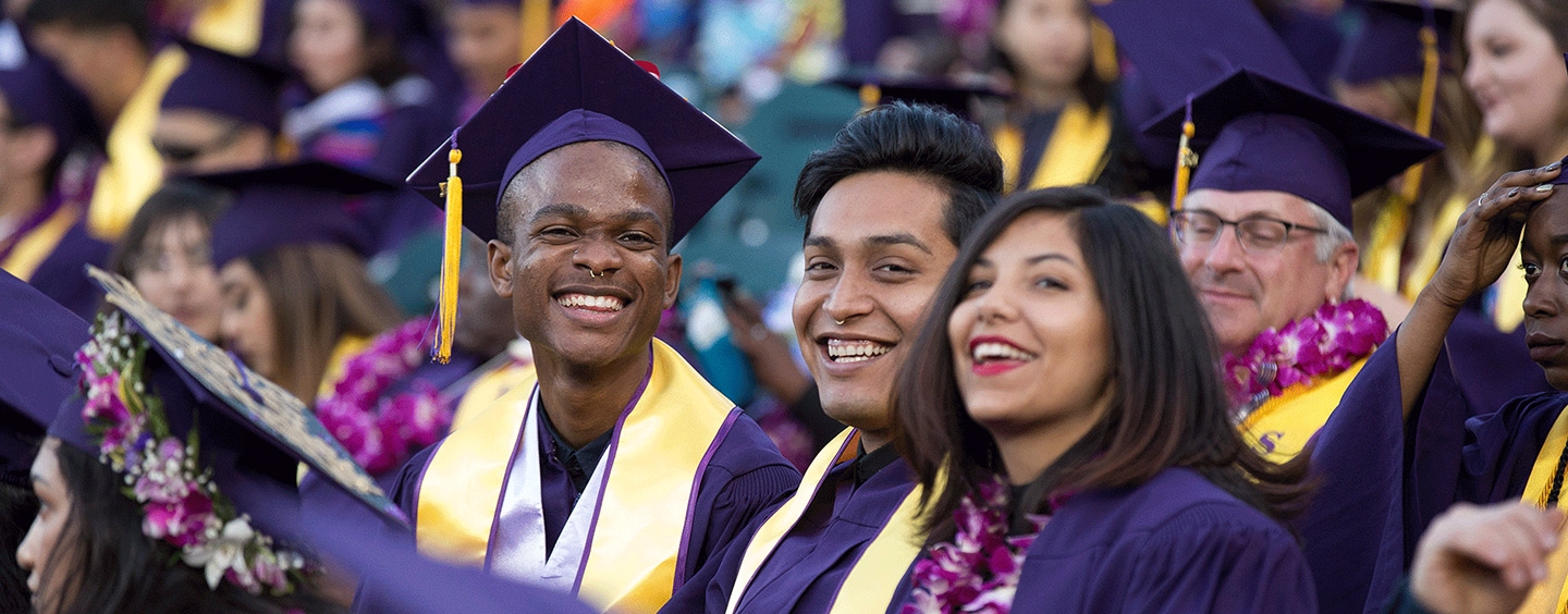 Happy graduates at Commencement