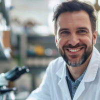 Specialist in Blood Banking working in the lab