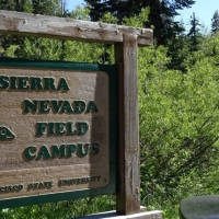 Sign at the entrance of the Sierra Nevada Field Campus